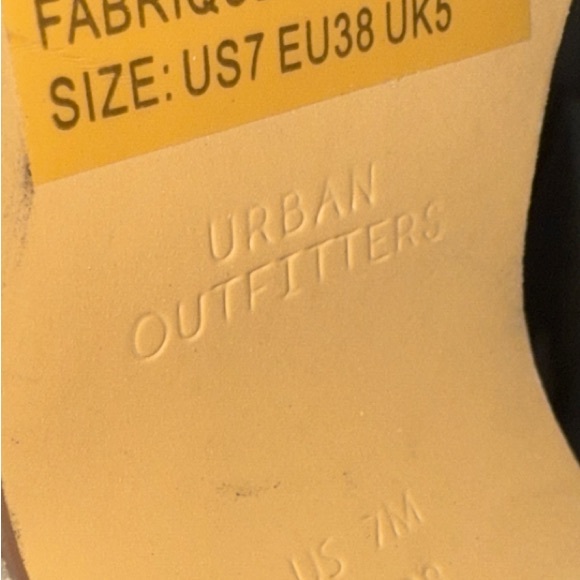 Urban Outfitters Black and Tan Wedge Sandals - Picture 7 of 7